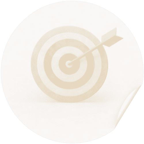 Icône cible avec flèche symbolisant les objectifs définis lors d’un bilan de compétences